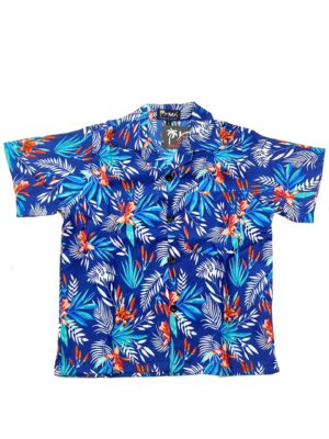 Boys Hawaiian Shirt 'BAMBOO BLUE'