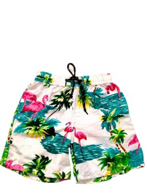 Boys Hawaiian Short 'FLAMINGO WHITE'