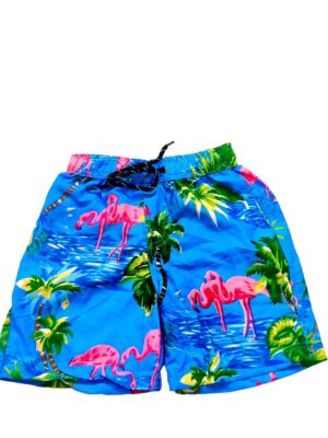 Boys Hawaiian Short 'FLAMINGO AQUA'