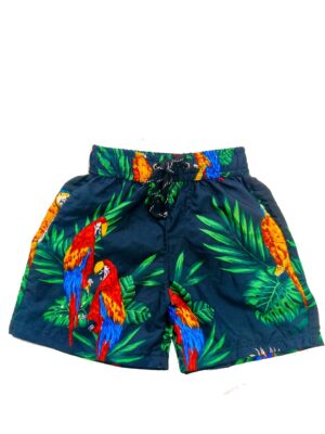 Boys Hawaiian Short 'PARROT BLACK'