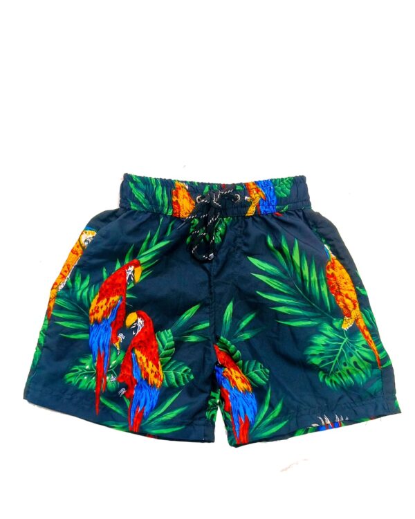 Boys Hawaiian Short 'PARROT BLACK'