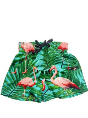 Boys Hawaiian Short 'FLAMINGO GREEN'