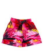 Boys Hawaiian Short 'RED PALM BLACK'