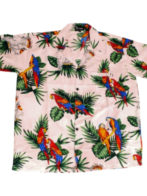 Men's Hawaiian Shirt 'PARROT WHITE'