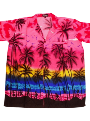 Men's Hawaiian Shirt 'SUNSET PINK'