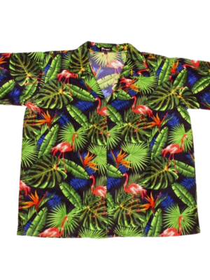 Men's Hawaiian Shirt 'FLAMINGO NAVY'