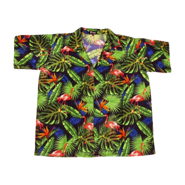 Men's Hawaiian Shirt 'FLAMINGO NAVY'