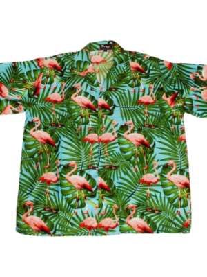 Men's Hawaiian Shirt 'FLAMINGO GREEN'