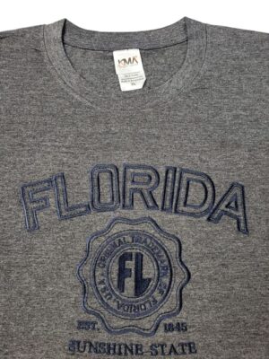 Embroidery T-shirt Florida College Charcoal Heather