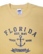 Embroidery T-shirt Florida Nautical Anchor Yellow