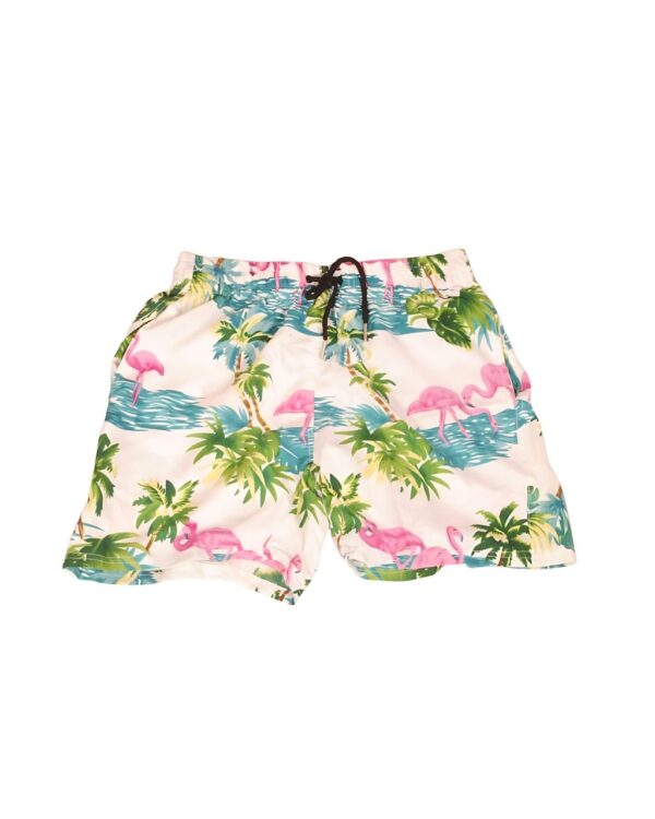 Men's Hawaiian Shorts 'FLAMINGO WHITE'