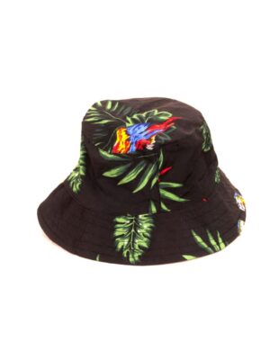 Hawaiian Bucket Hat 'PARROT BLACK'