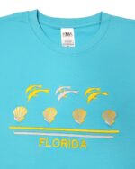 Embroidery T-shirt Florida Shell Dolphin Pool