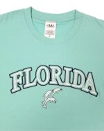 Embroidery T-shirt Florida Dolphin Celadon