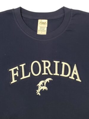 Embroidery T-shirt Florida Dolphin Navy