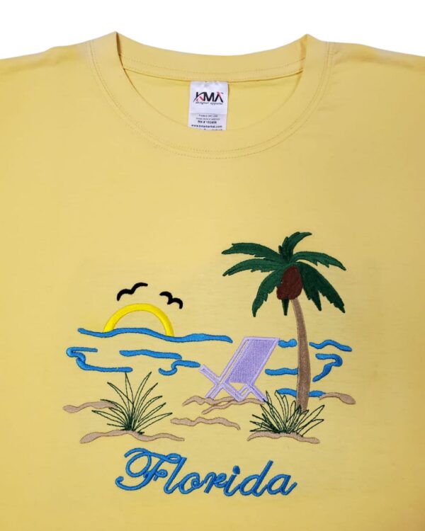 Embroidery T-shirt Florida Chair Palm Banana