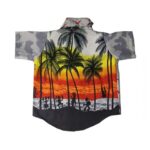 Hawaiian Dog Shirt 'SUNSET GRAY'