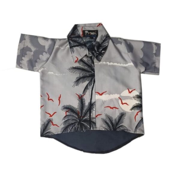 Hawaiian Dog Shirt 'SUNSET GRAY'