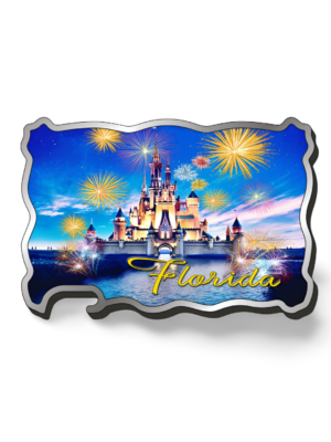 Florida Magnet Bottle Opener (Metal) - "Castle Fireworks"