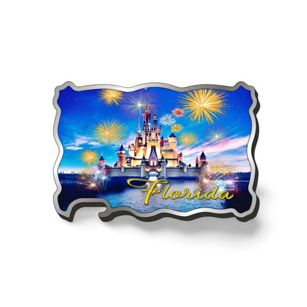 Florida Magnet Bottle Opener (Metal) - "Castle Fireworks"