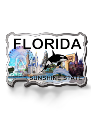 Florida Magnet Bottle Opener (Metal) - "Sunshine State"