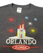 Embroidery T-shirt Orlando Castle Charcoal Heather