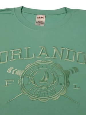 Embroidery T-shirt Orlando Boat Celadon