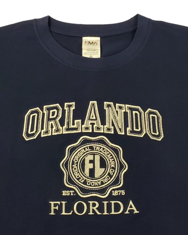 Embroidery T-shirt Orlando College Navy