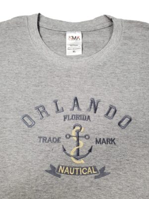 Embroidery T-shirt Orlando Nautical Anchor Athletic Heather