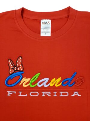 Embroidery T-shirt Orlando Bow Red