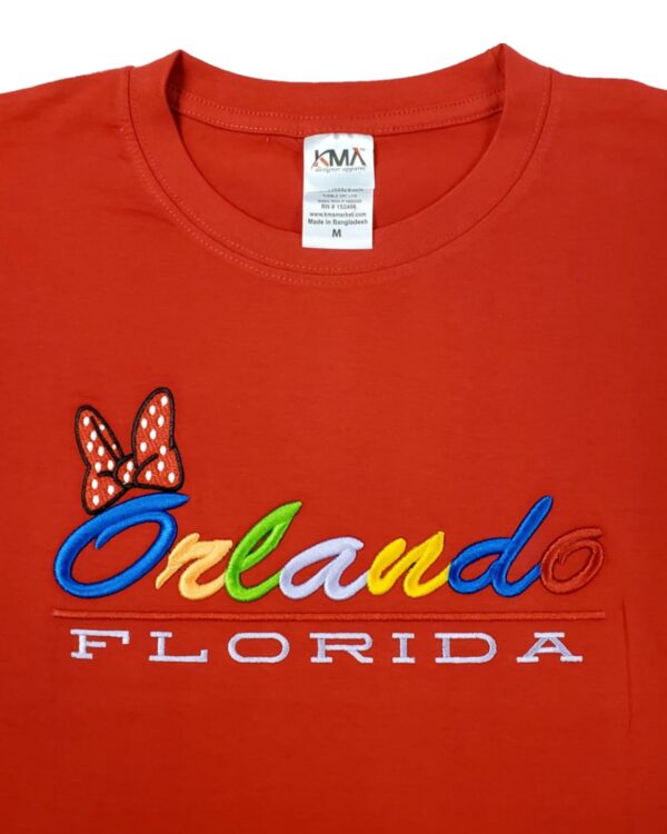 Embroidery T-shirt Orlando Bow Red