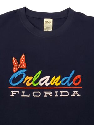 Embroidery T-shirt Orlando Bow Navy