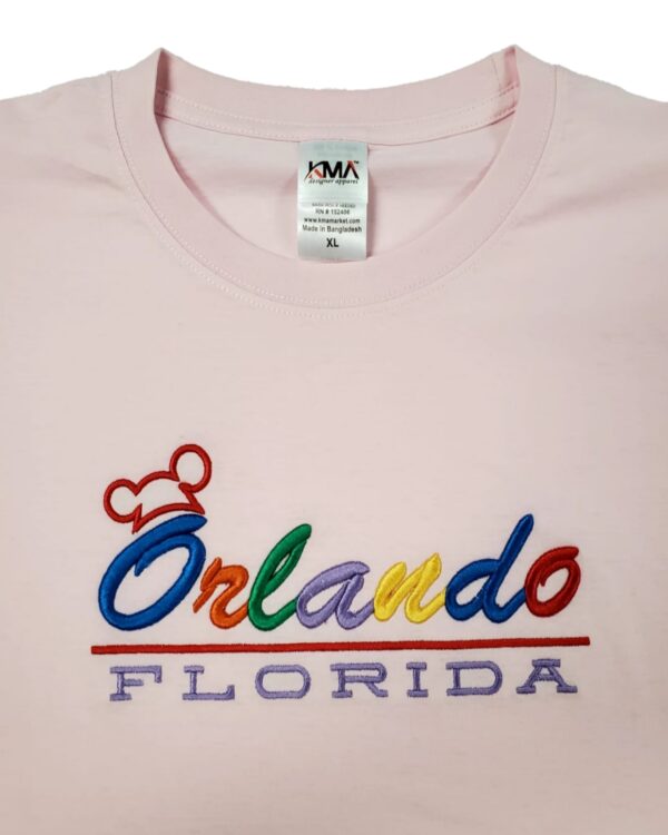 Embroidery T-shirt Orlando Ear Pink