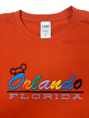 Embroidery T-shirt Orlando Ear Red