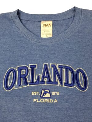 Embroidery T-shirt Orlando EST. Dolphin Royal Heather