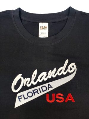 Embroidery T-shirt Orlando Slush Black