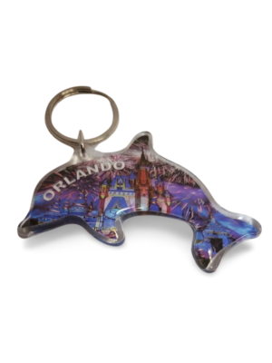 Orlando Acrylic Key Chain - "Dolphin Castle"