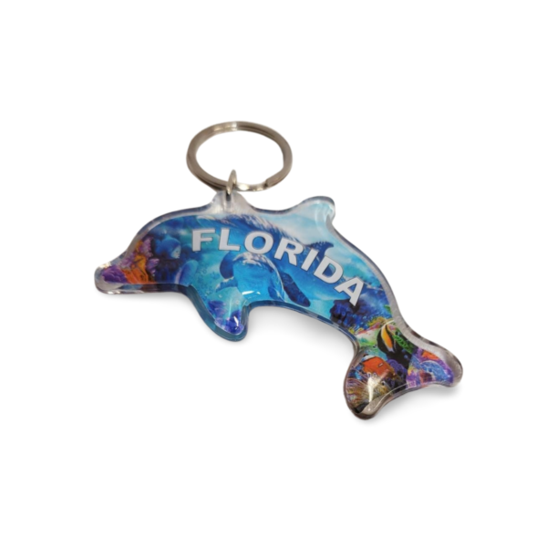 Florida Acrylic Key Chain - "Marine Life Dolphin"