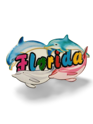 Florida Polyresin Magnet - "Dolphin Quartet"