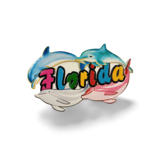 Florida Polyresin Magnet - "Dolphin Quartet"