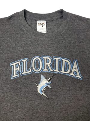 Embroidery T-shirt Florida Marlin Charcoal Heather