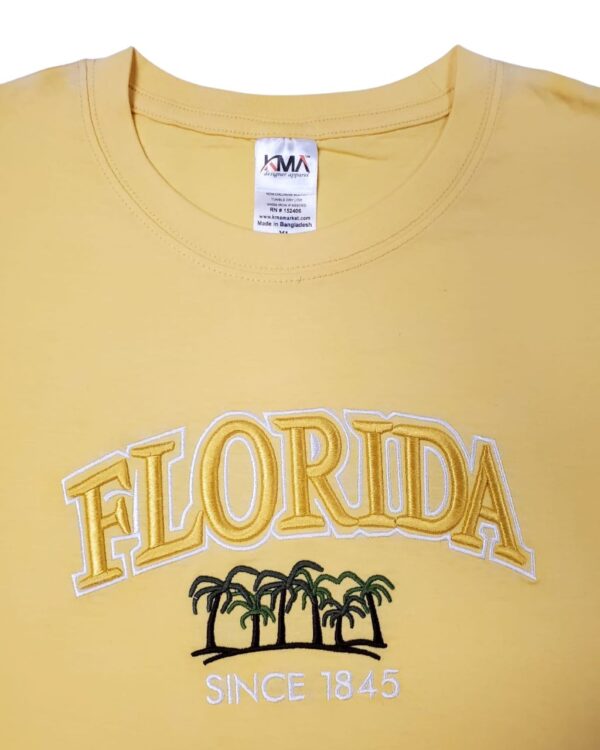 Embroidery T-shirt Florida 6 Palm Tree Banana