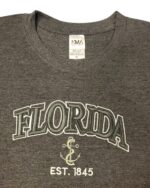 Embroidery T-shirt Florida Anchor Charcoal Heather