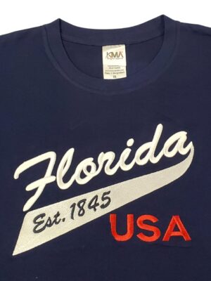 Embroidery T-shirt Florida Slush USA Navy