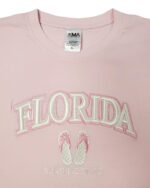 Embroidery T-shirt Florida Sandal Pink