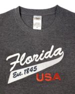 Embroidery T-shirt Florida Slush USA Charcoal Heather