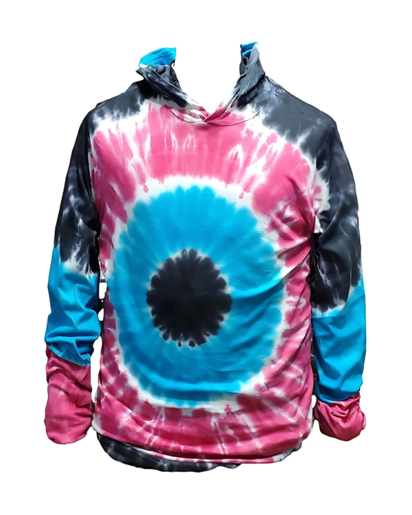 Adult Tie Dye Long Sleeve Shirt With Hood (Prepack) - "Multiple Designs"