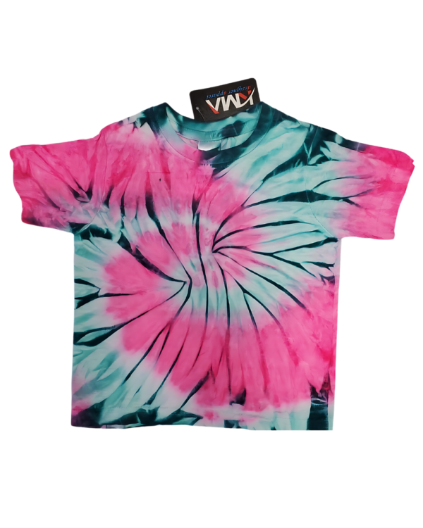 Toddler Tie Dye Short Sleeve T-shirt - "Spiral and Various Collection"