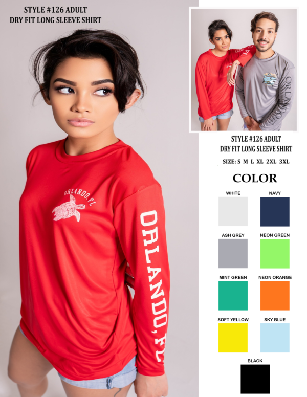 Adult Dri Fit Long Sleeve Shirt (Openpack) - "Various Colors"