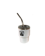 3oz Castle Stainless Steel Vacuum Insulated with Lid and Straw, Hot & Cold Tumbler.